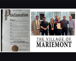 Image of Proclamation with photo of local government of the Village of Mariemont