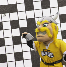 Victor on a crossword puzzle