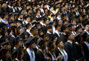 Image of students at commencement