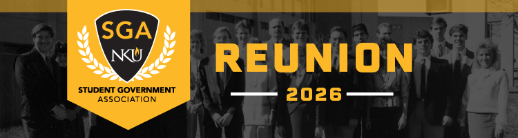 NKU SGA logo with text "Reunion 2026"