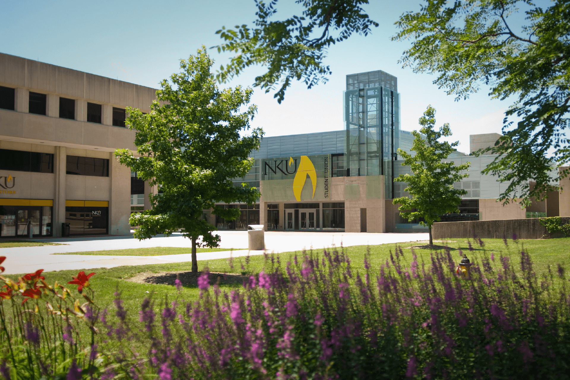 NKU Student Union and University Center in the summertime.