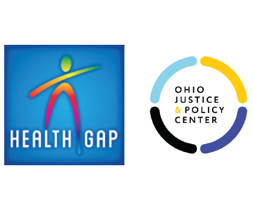 Health Gap logo. Ohio Justice and Policy Center.
